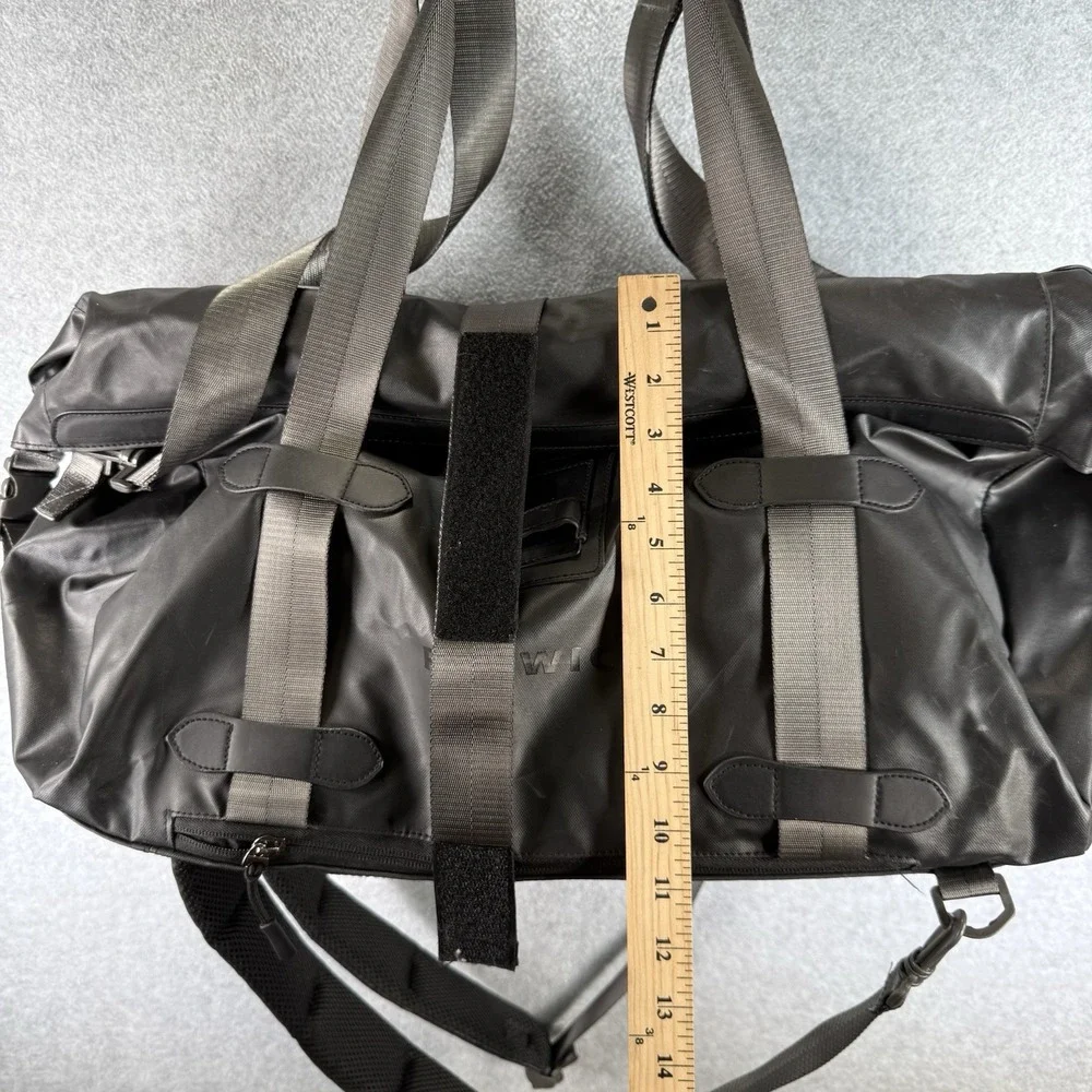 Renwick Travel Roll‎ Top Duffle with Backpack Straps & Laptop Sleeve 40L Black